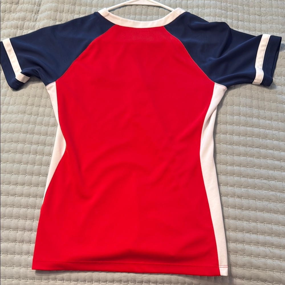 Women's STL Cardinals Red and Blue Baseball Team Shirt - Picture 4 of 4